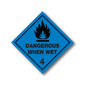 Class 4 flammable dangerous when wet symbolpg 1