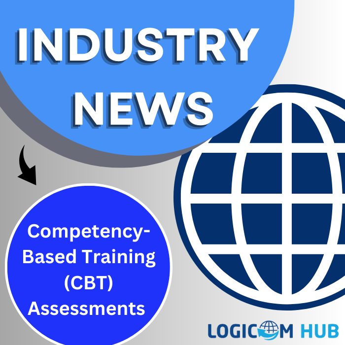 Logicom Hub Industry News - white text on blue background - Competency based training assessments