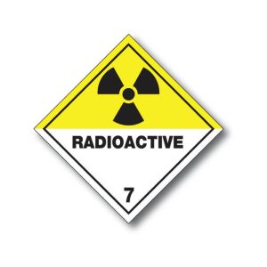 Dangerous Goods Class-7-radioactive-symbol -yellow -white-diamond