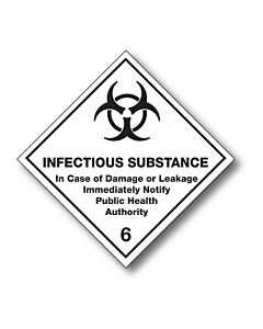 Class 6 toxic 6.1 infectious substances symbol 1