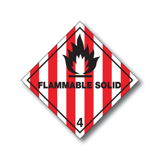 Class 4 flammable solid symbol