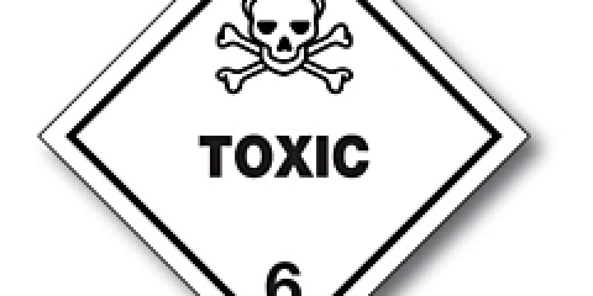 Dangerous Goods Class 6 - Toxic Substancees- White Diamond Label- black skull outline on white background
